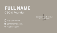 Handwritten Fashion Letter Business Card Design