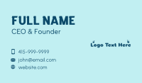 Laundry Shop Wordmark  Business Card