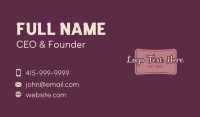 Script Handwriting Signage Business Card