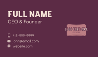 Script Handwriting Signage Business Card