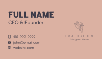 Woman Face Leaves Business Card Design