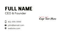 Branding Script Wordmark Business Card