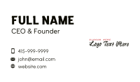 Branding Script Wordmark Business Card Design