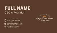 Hipster Cursive Wordmark Business Card