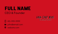 Thriller Business Card example 3