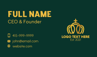 Gold Minimalist Imperial Crown Business Card Design