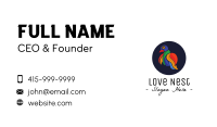 Colorful Love Bird Outline Business Card Image Preview