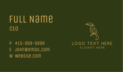 Toucan Fashion Bird Business Card