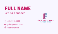 Logistics Courier Letter F Business Card