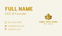 Gold Tribal Crown Headdress Business Card