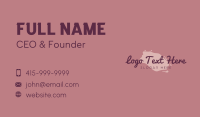 Makeup Cosmetics Wordmark Business Card Design