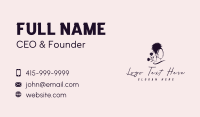 Floral Curly Hair Business Card