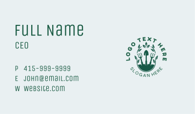 Landscaping Gardening Tools Business Card