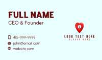 Heart Location Pin Business Card
