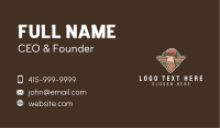 Hipster Lumberjack Emblem  Business Card