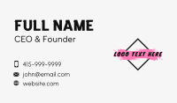 Graffiti Apparel Wordmark Business Card