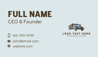 Logging Truck Wood Business Card Design