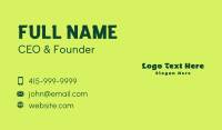 Fun Unique Brand Business Card