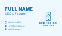 Blue Mobile Phone Home App Business Card