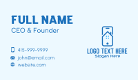 Blue Mobile Phone Home App Business Card Design