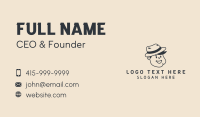 Smiling Boy Fedora Hat Business Card Design