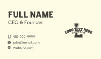 Sports Brand Letter Business Card