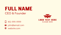 Red Letter T Wings  Business Card