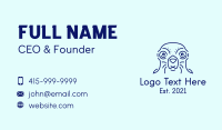 Blue Outline Seal  Business Card Design