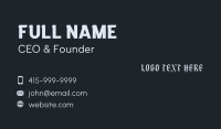 Gothic Brand Wordmark Business Card