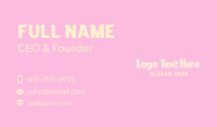 Cute Playful Wordmark Business Card Design