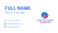 Bird Hand Globe Business Card Design