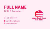 Cherry Cake Slice Business Card