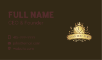 Shield Crown Ornament Business Card