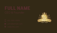 Shield Crown Ornament Business Card Design