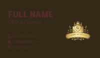 Shield Crown Ornament Business Card