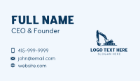 Quarry Excavator Contractor Business Card