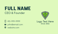 Eco Leaf Shield  Business Card