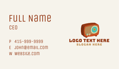 3D Vintage Radio  Business Card Image Preview