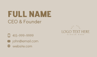 Elegant Aesthetic Wordmark Business Card