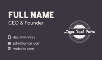White Vintage Craft Business  Business Card