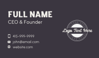 White Vintage Craft Business  Business Card Design