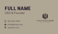 Golden Number 8 Business Card