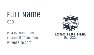 Automobile Insurance Crest  Business Card Image Preview