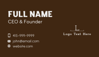 Classic Fashion Lettermark Business Card