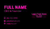 Pink Technology Circuit  Wordmark Business Card Design
