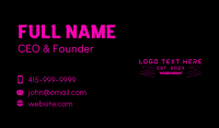 Pink Technology Circuit  Wordmark Business Card