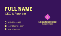 Neon Lights Lettermark Business Card