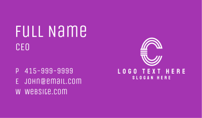 Creative Letter C Business Card