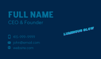 Neon Tilt Wordmark Business Card Image Preview