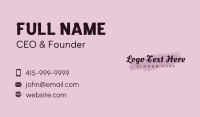 Beauty Style Wordmark Business Card